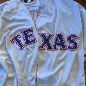 Texas rangers baseball jersey